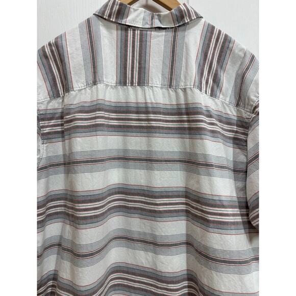 Columbia Men XL Regular Fit Striped SS Button Up Casual Outdoor Cotton - Picture 5 of 7